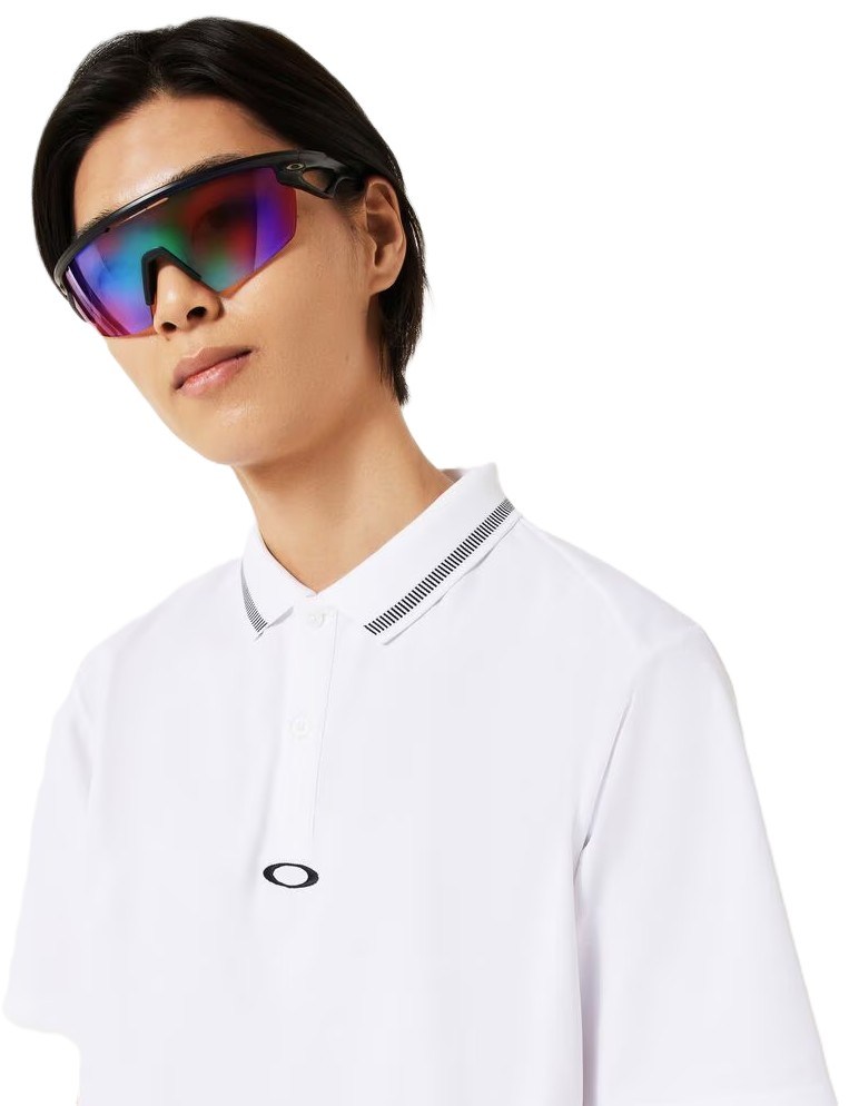 Oakley O-SYNC PACK ABSTRACT HEM Herren Poloshirt, weiss