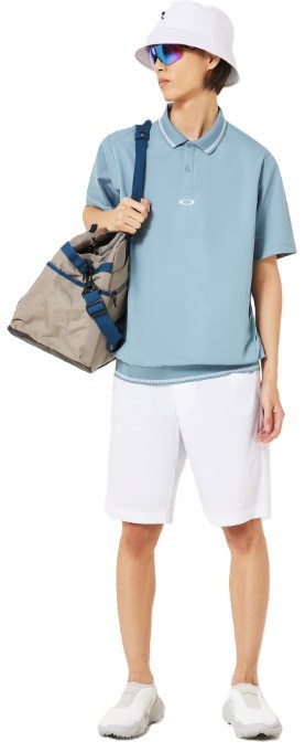 Oakley O-SYNC PACK ABSTRACT HEM Herren Poloshirt, blaues Eis