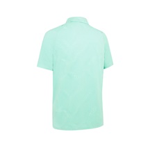Callaway Warped Gingham Print Herren Poloshirt, neptune green