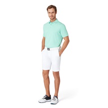 Callaway Warped Gingham Print Herren Poloshirt, neptune green