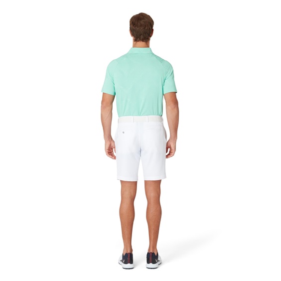 Callaway Warped Gingham Print Herren Poloshirt, neptune green