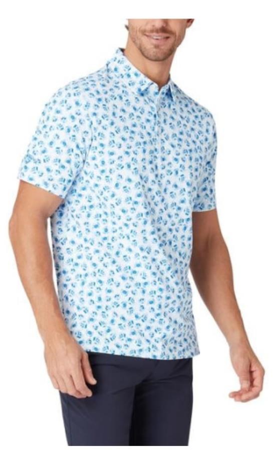 Callaway Crab Novelty Print Herren Poloshirt, weiss