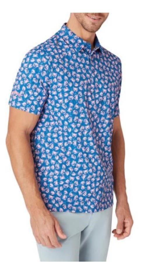 Callaway Crab Novelty Print Herren Poloshirt, galaxy blue