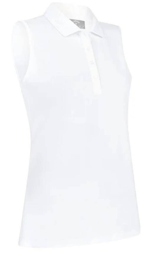 Callaway Tournament Sleeveless Damen Poloshirt, weiss