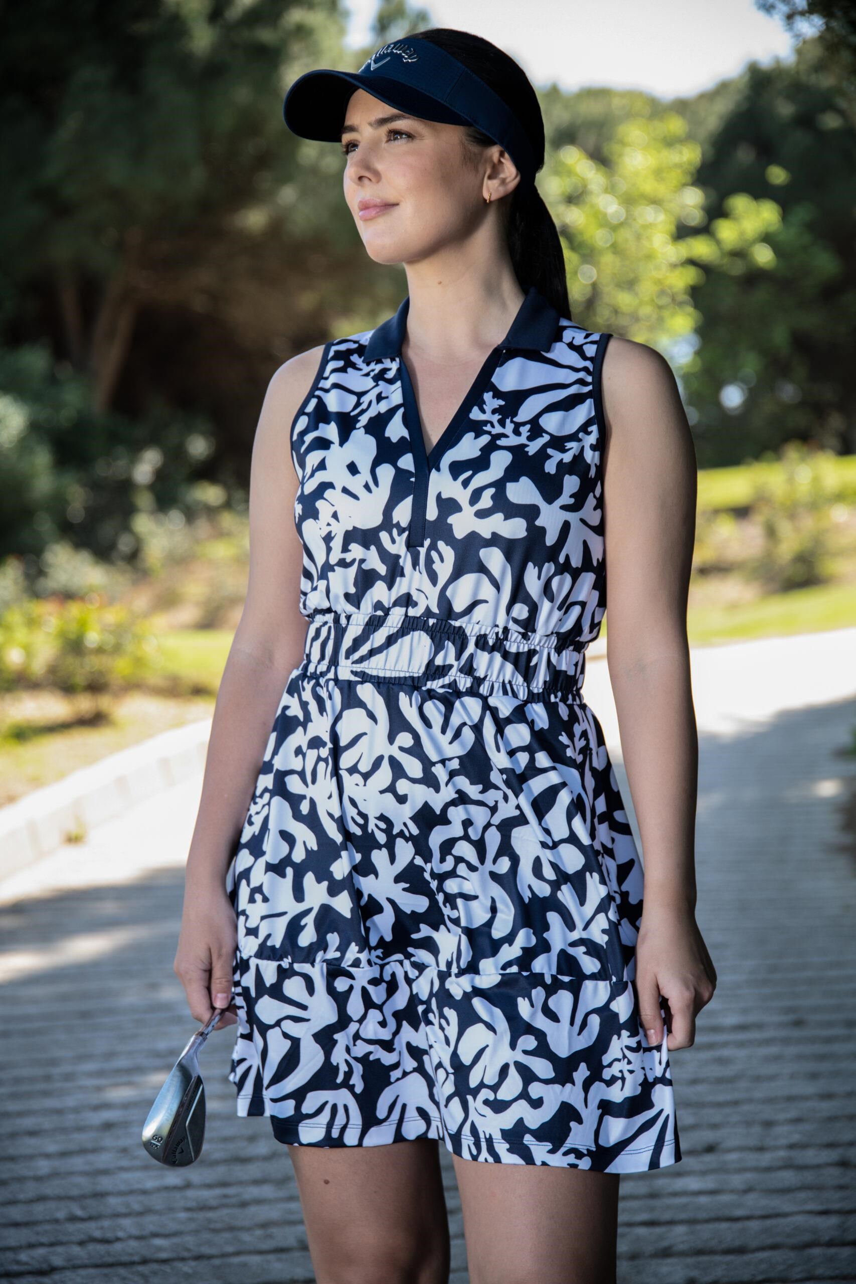 Callaway Abstract Floral Golfkleid, dunkelblau