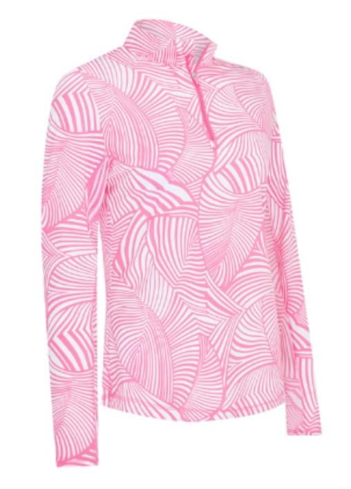 Callaway Stencil Floral Damen Sweatshirt, cheeky pink
