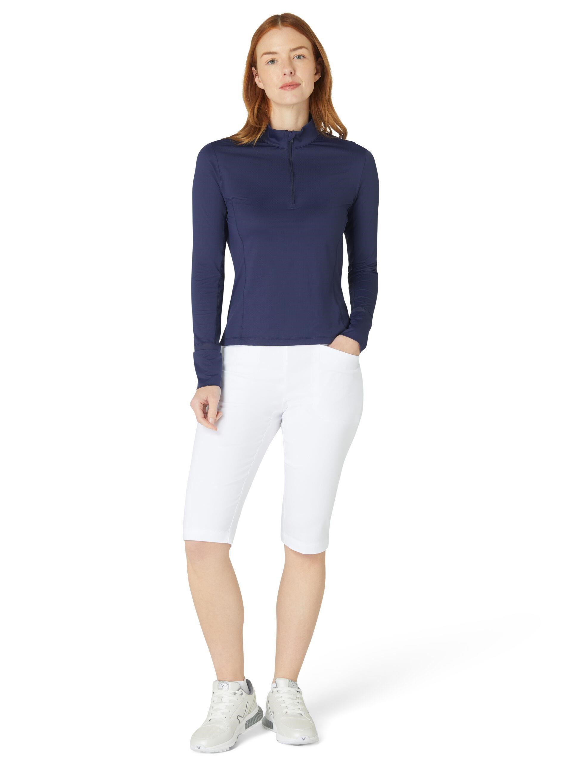 Callaway Colourblock Sun Protection Damen Sweatshirt, dunkelblau