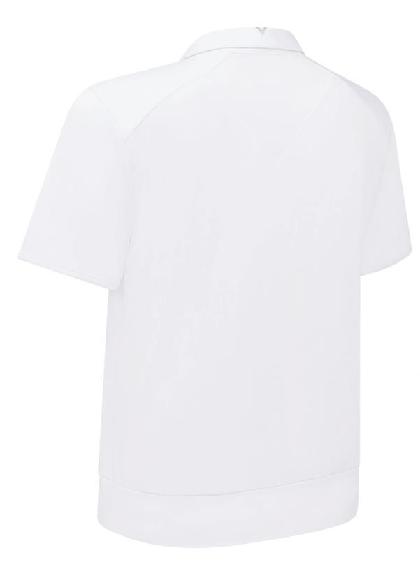 Callaway Waist Length Mesh Detail Short Sleeve Damen Poloshirt, weiss