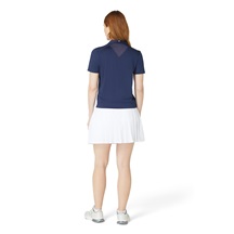 Callaway Waist Length Mesh Detail Short Sleeve Damen Poloshirt, dunkelblau