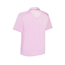 Callaway Waist Length Mesh Detail Short Sleeve Damen Poloshirt, rosa
