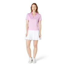Callaway Waist Length Mesh Detail Short Sleeve Damen Poloshirt, rosa