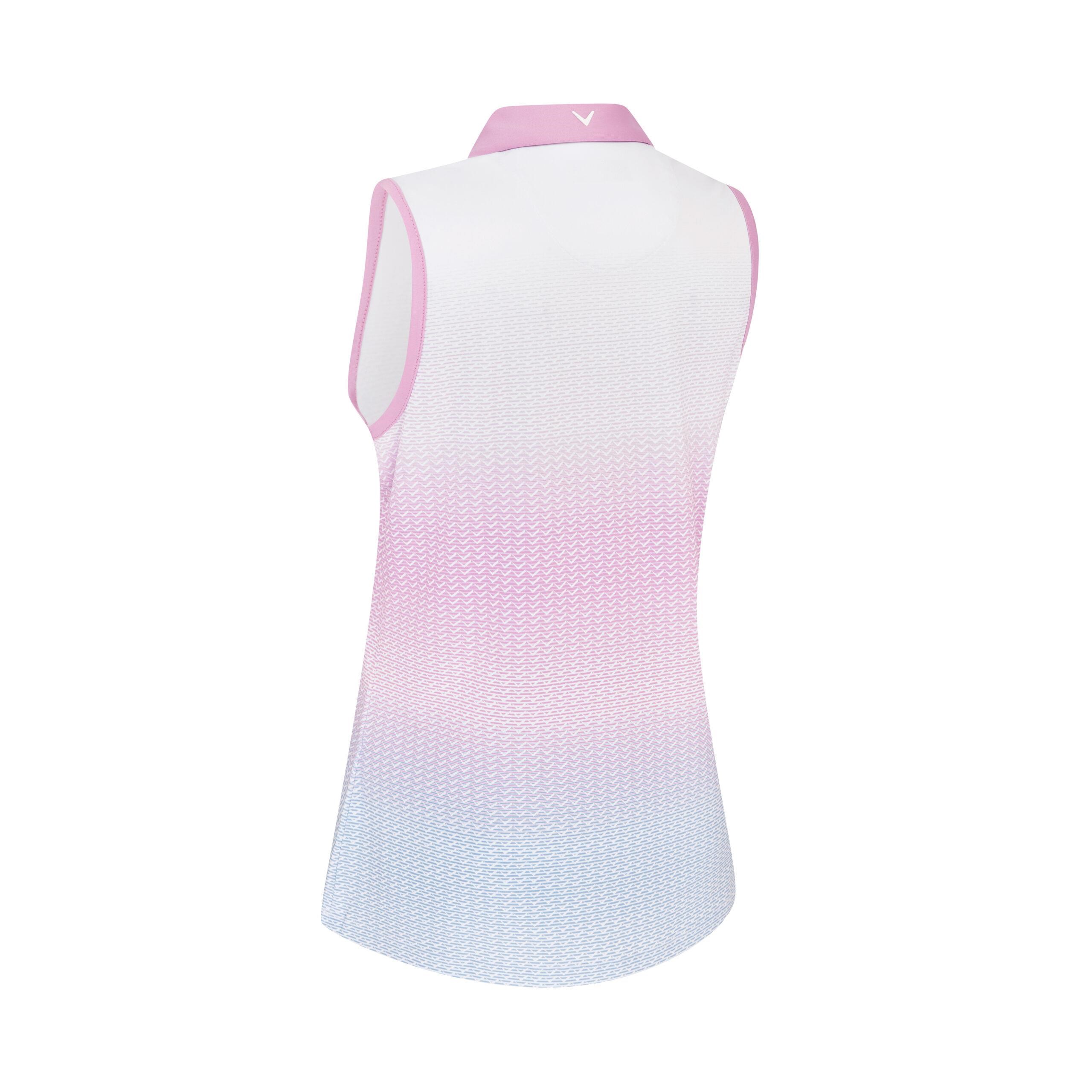 Callaway Chev Gradient Sleeveless Damen Poloshirt, weiss/rosa