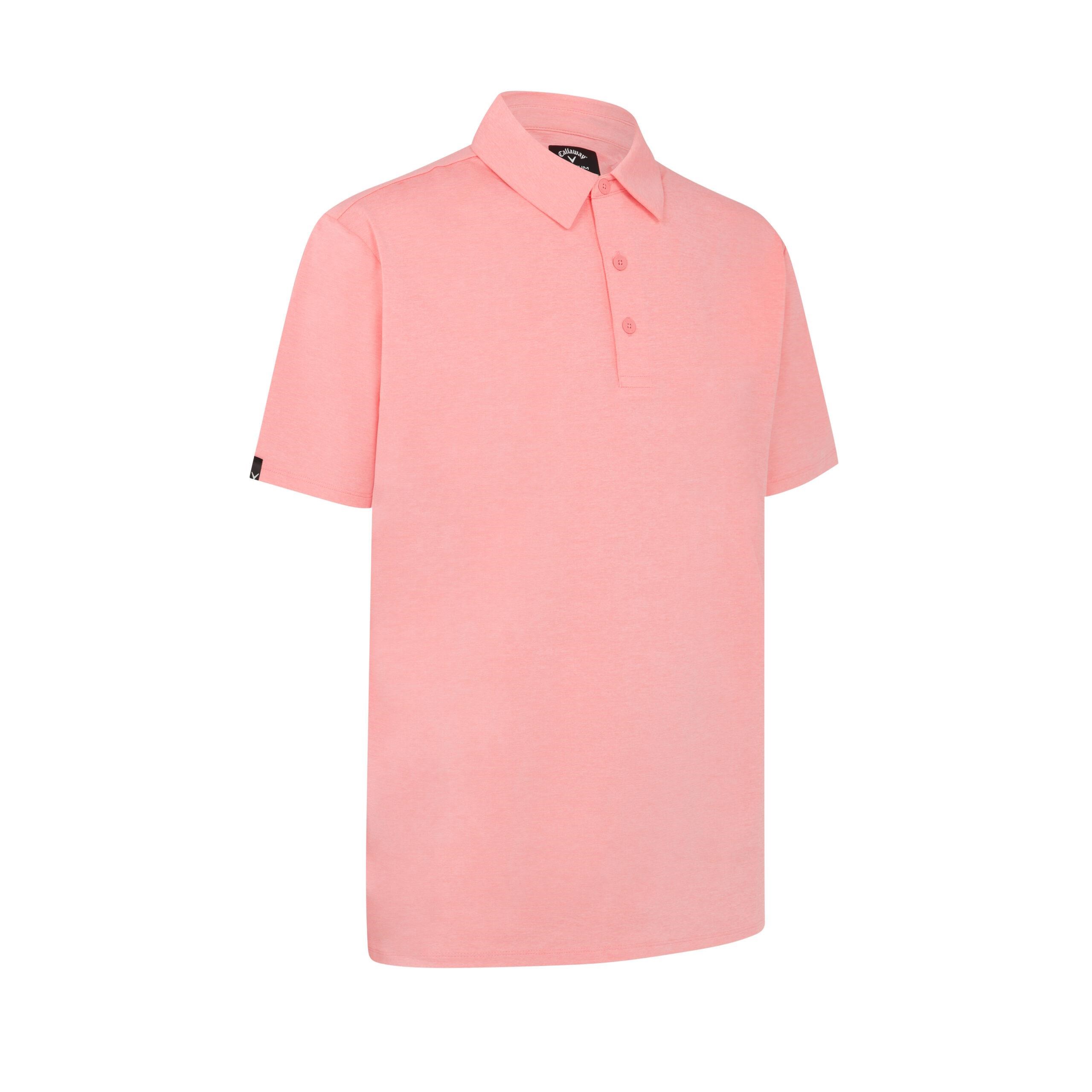 Callaway Premium Heathered Herren Poloshirt, strawberry pink heather