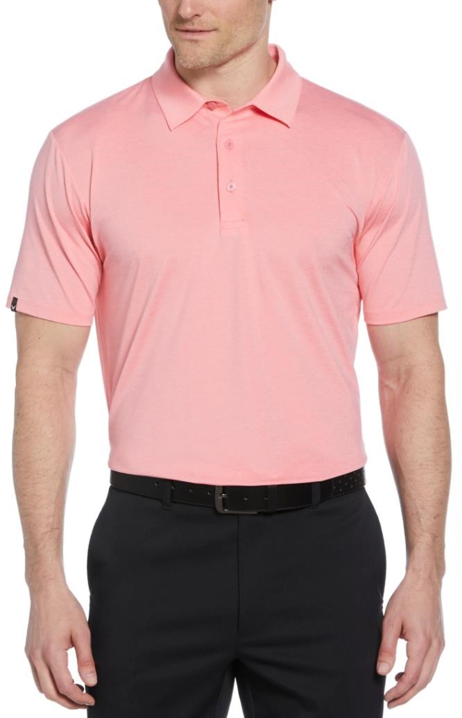 Callaway Premium Heathered Herren Poloshirt, strawberry pink heather