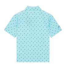 Callaway Dolphin Print Junior Poloshirt, blue radiance