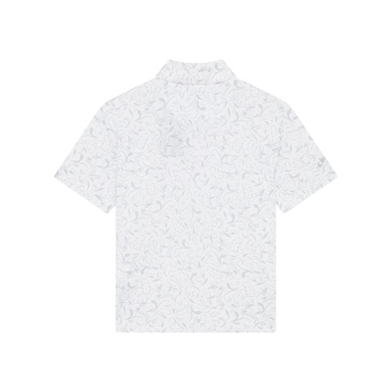 Callaway Floral Print Junior Poloshirt, weiss