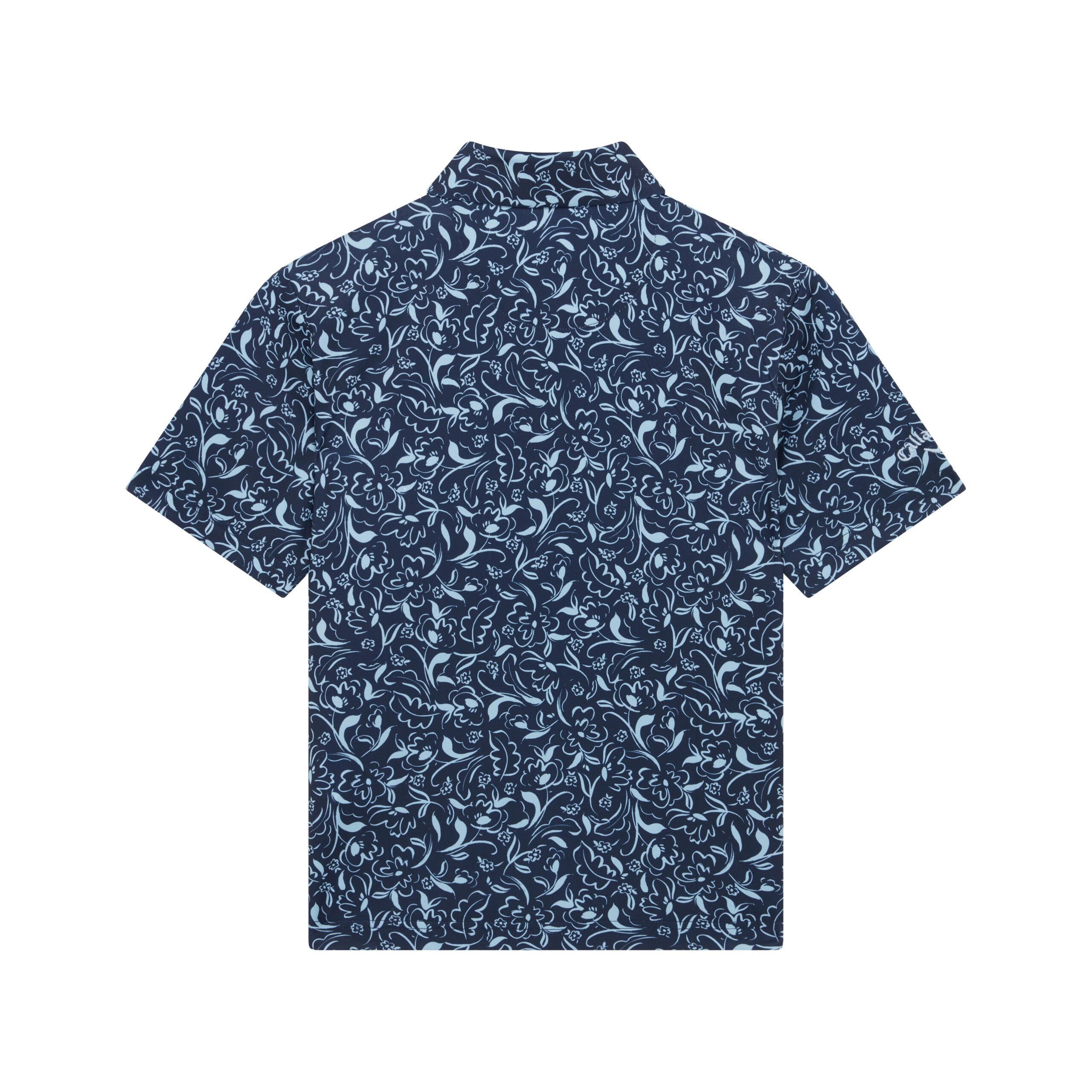 Callaway Floral Print Junior Poloshirt, dunkelblau
