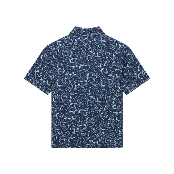 Callaway Floral Print Junior Poloshirt, dunkelblau