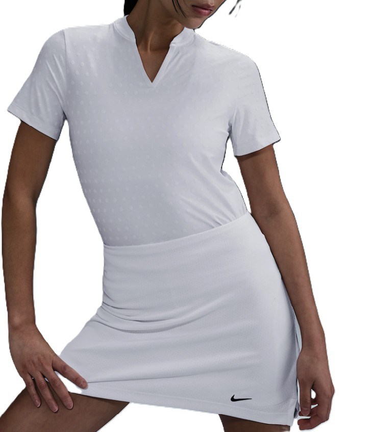 Nike Woman Dri-FIT Short-Sleeve Blade Jacquard Damen Poloshirt, weiss