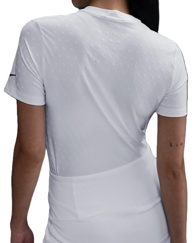 Nike Woman Dri-FIT Short-Sleeve Blade Jacquard Damen Poloshirt, weiss