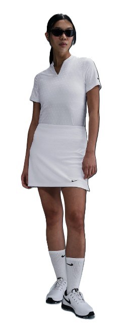 Nike Woman Dri-FIT Short-Sleeve Blade Jacquard Damen Poloshirt, weiss