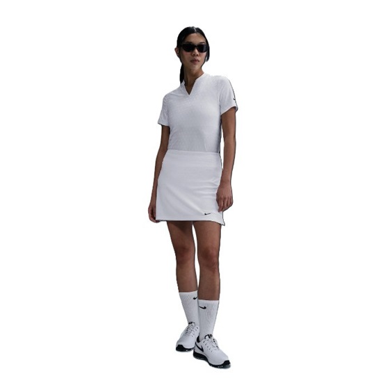 Nike Woman Dri-FIT Short-Sleeve Blade Jacquard Damen Poloshirt, weiss