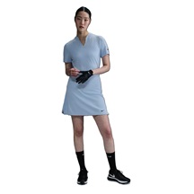 Nike Woman Dri-FIT Short-Sleeve Blade Jacquard Damen Poloshirt, psychic blue/black