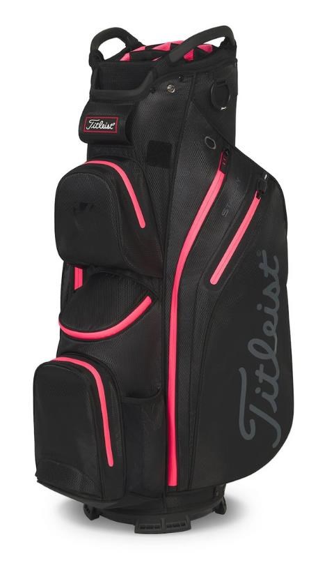 Titleist 14 StaDry Cartbag, schwarz/rot