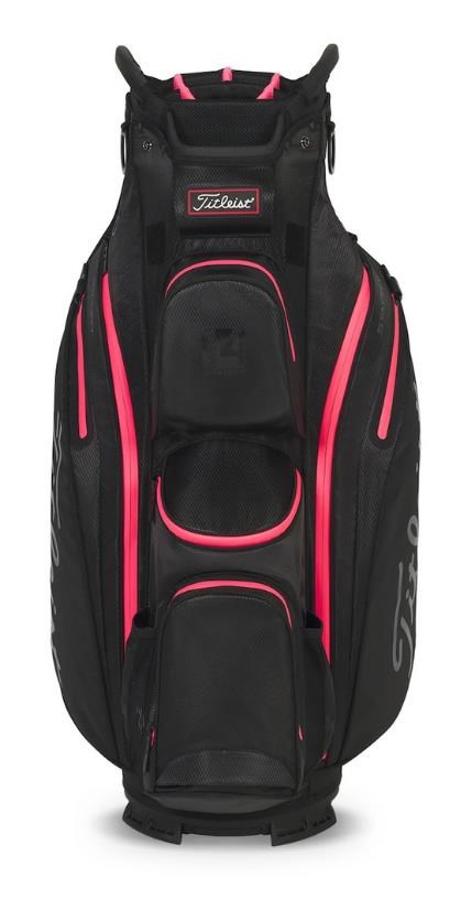 Titleist 14 StaDry Cartbag, schwarz/rot