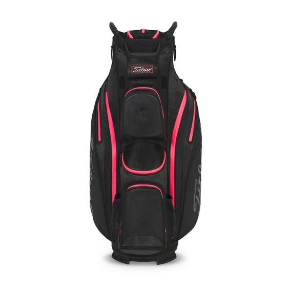 Titleist 14 StaDry Cartbag, schwarz/rot
