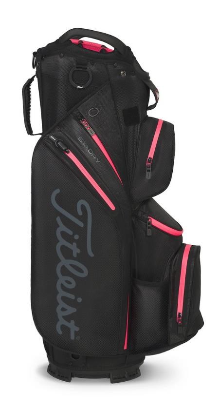 Titleist 14 StaDry Cartbag, schwarz/rot