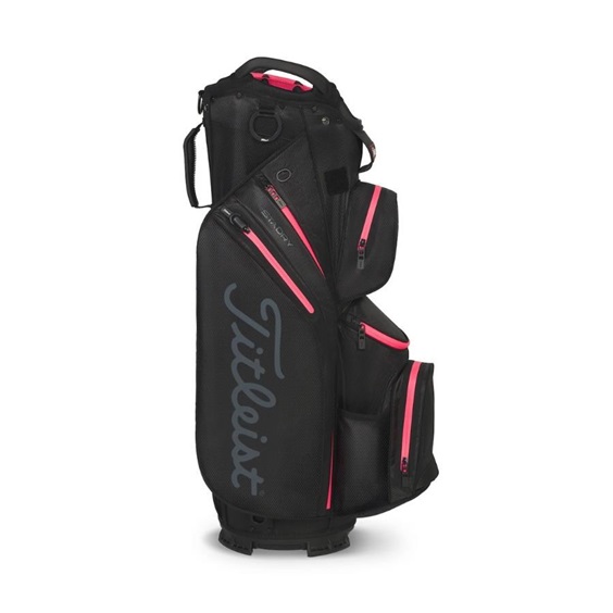 Titleist 14 StaDry Cartbag, schwarz/rot