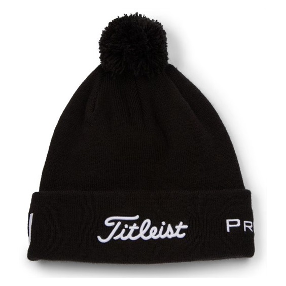 Titleist Tour Pom Pom Wintermütze, schwarz