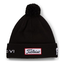 Titleist Tour Pom Pom Wintermütze, schwarz