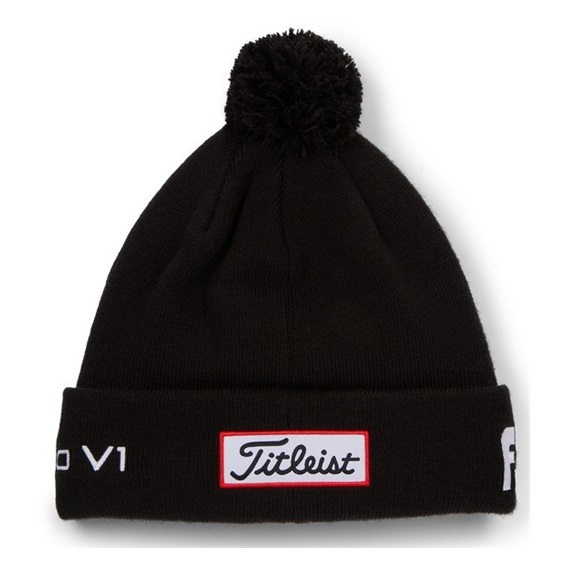 Titleist Tour Pom Pom Wintermütze, schwarz