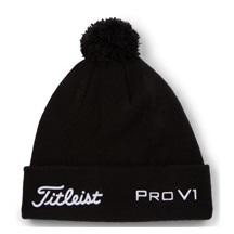 Titleist Tour Pom Pom Wintermütze, schwarz