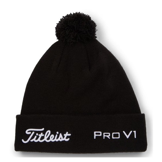 Titleist Tour Pom Pom Wintermütze, schwarz
