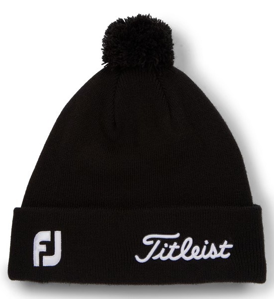 Titleist Tour Pom Pom Wintermütze, schwarz