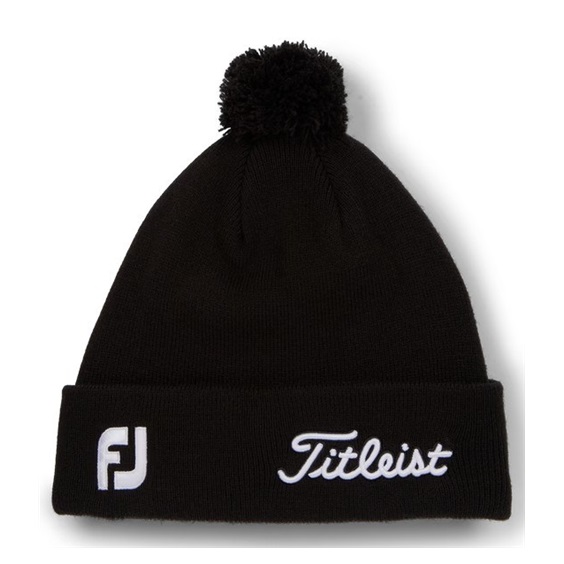 Titleist Tour Pom Pom Wintermütze, schwarz