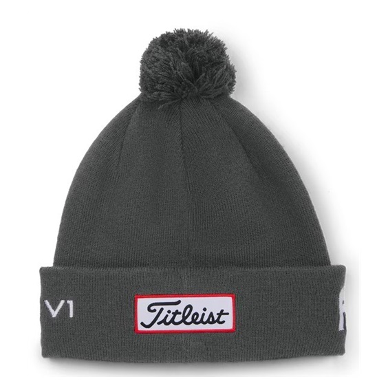 Titleist Tour Pom Pom Wintermütze, grau