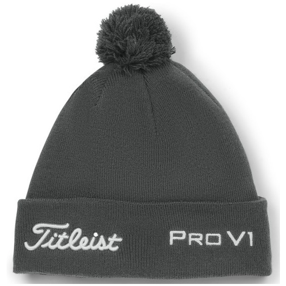 Titleist Tour Pom Pom Wintermütze, grau