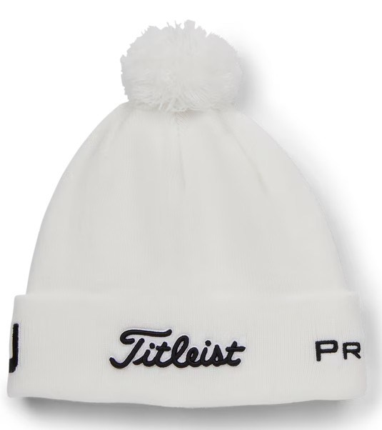 Titleist Tour Pom Pom Wintermütze, weiss