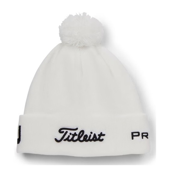 Titleist Tour Pom Pom Wintermütze, weiss