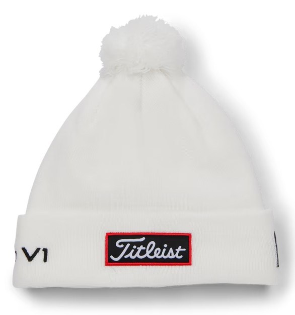 Titleist Tour Pom Pom Wintermütze, weiss