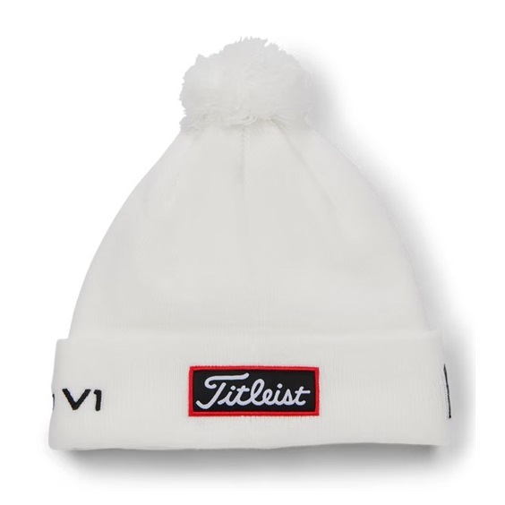 Titleist Tour Pom Pom Wintermütze, weiss