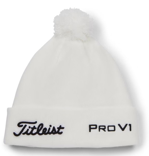 Titleist Tour Pom Pom Wintermütze, weiss