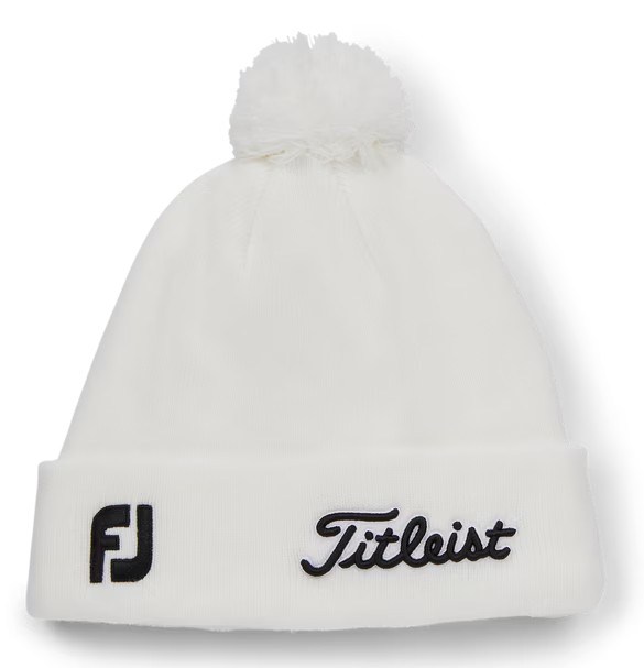 Titleist Tour Pom Pom Wintermütze, weiss
