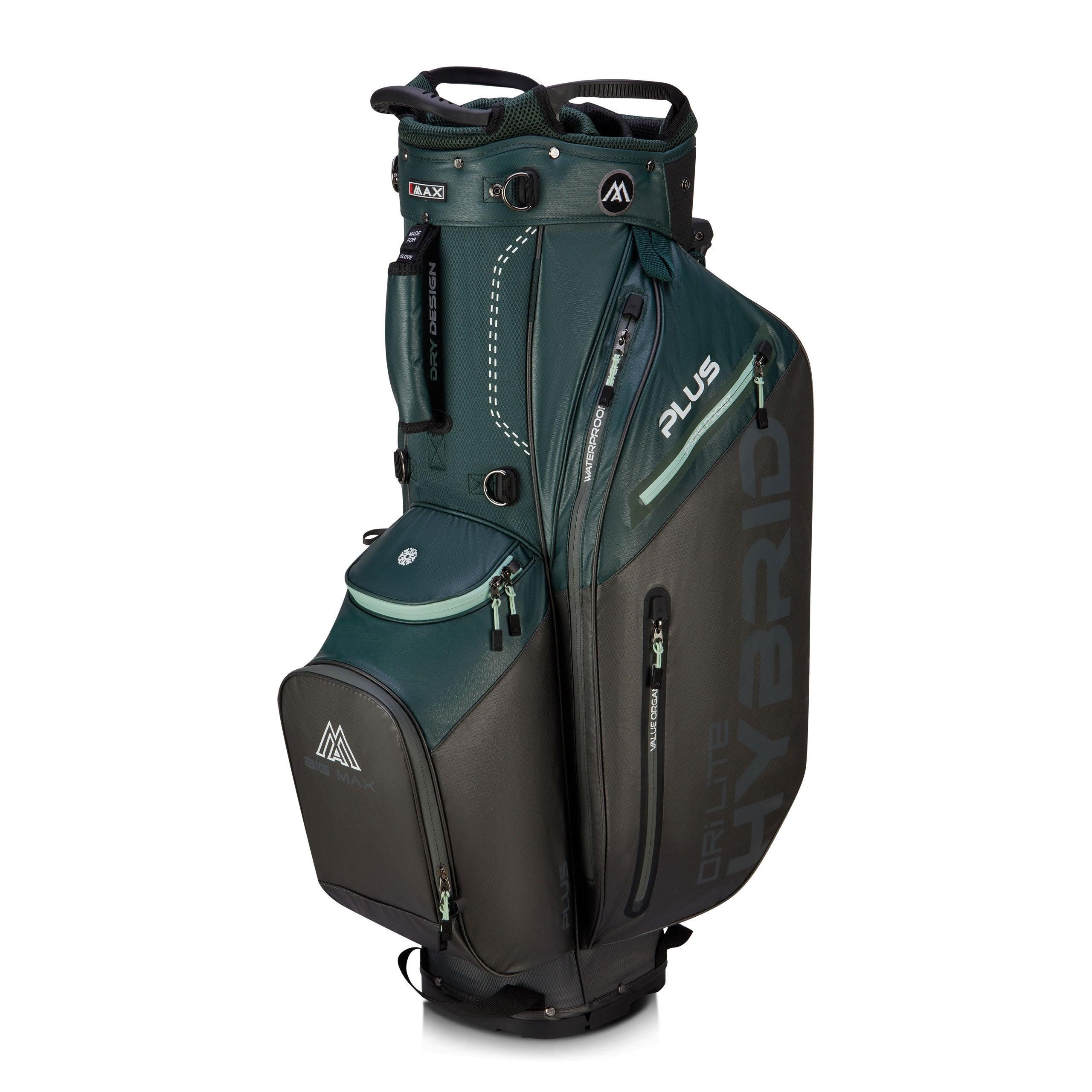 Big Max Dri Lite Hybrid Plus Standbag, forest green/charcoal