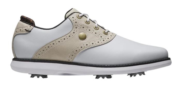 FootJoy Traditions Damen Golfschuhe, white/tan/black