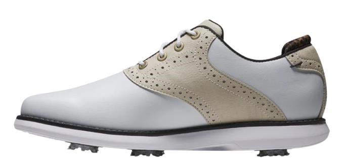 FootJoy Traditions Damen Golfschuhe, white/tan/black